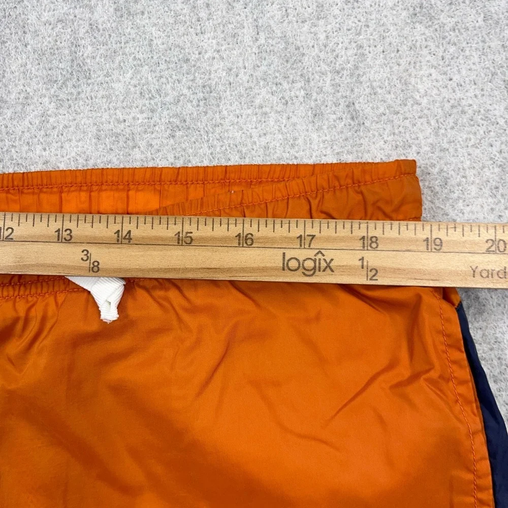 Vintage Y2K Nike Swim Trunks Men Large Orange Blue Board Shorts Spellout Adult *